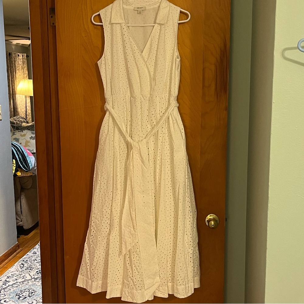 ON-34TH White Eyelet Dress